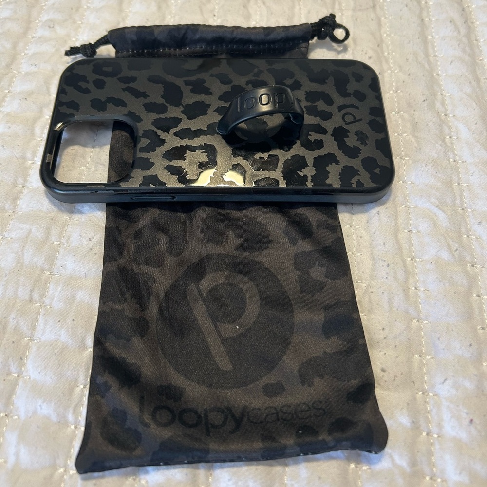 Loopy Case Black Leopard iPhone 12 Pro Case